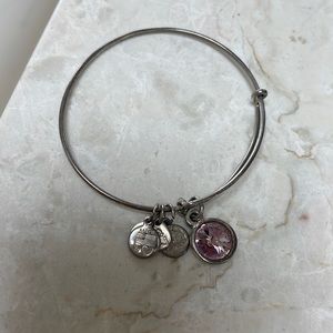 Alex&Ani Bangle Bracelet June Birthstone Amethyst